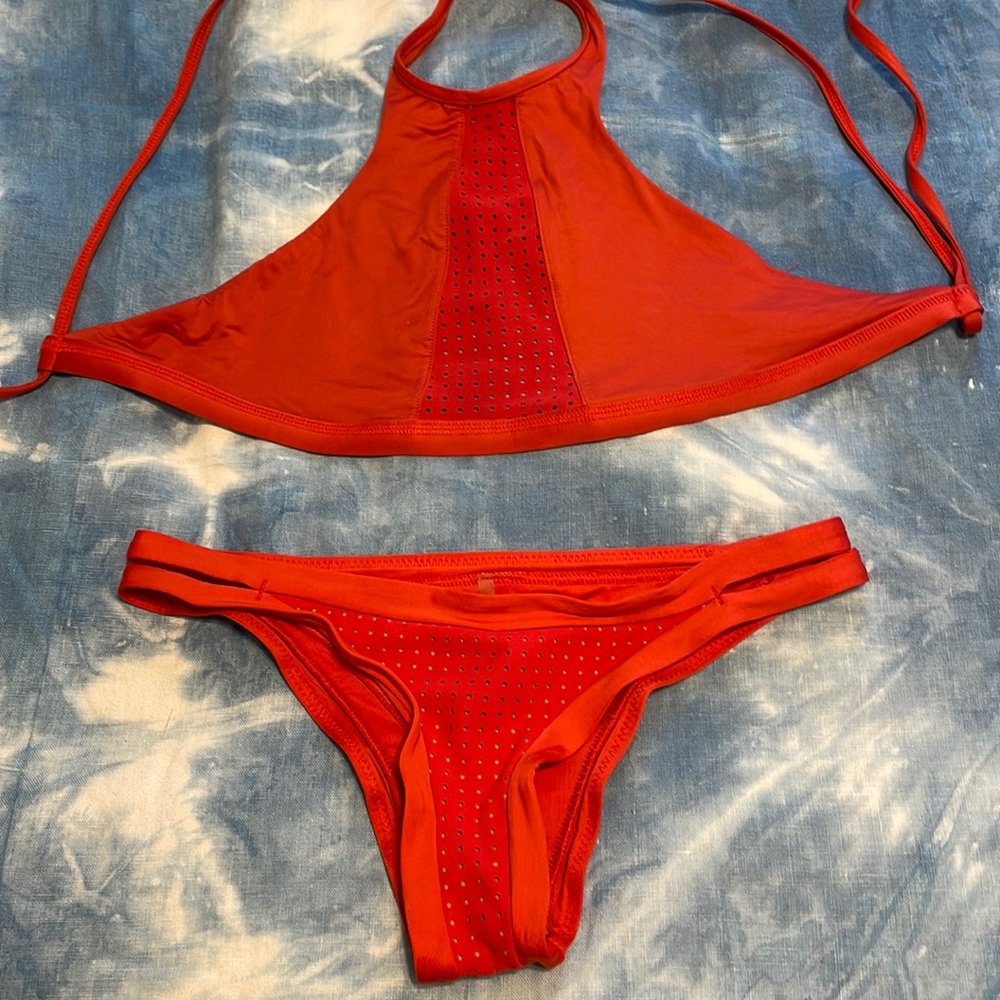 Vitamin A bikini set- bright red Size Small